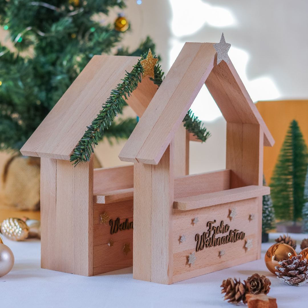 Weihnachtsmarkt to Go - Weihnachtshaus Weihnachtsbude Verpackung Weihnachten zum Verschenken – Bild 6