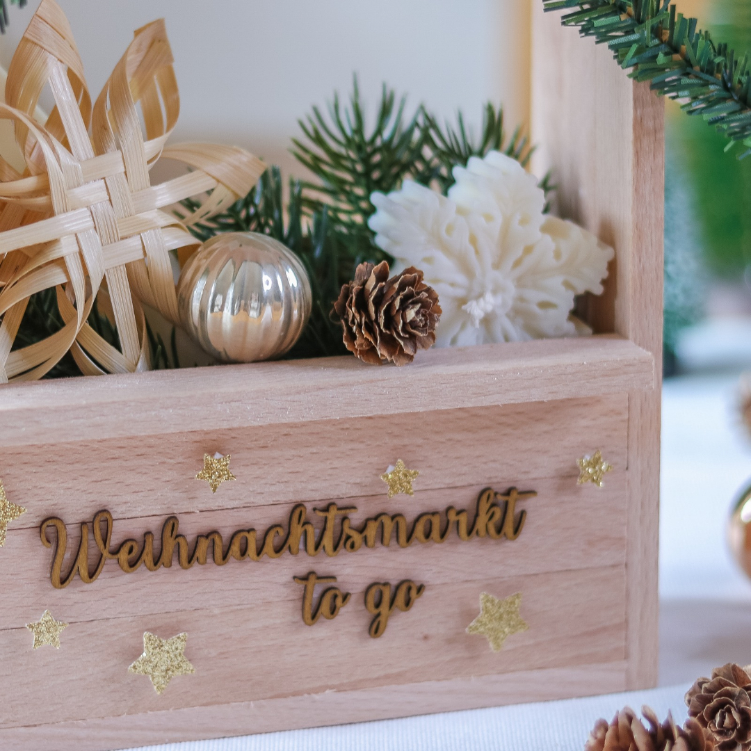 Weihnachtsmarkt to Go - Weihnachtshaus Weihnachtsbude Verpackung Weihnachten zum Verschenken – Bild 5