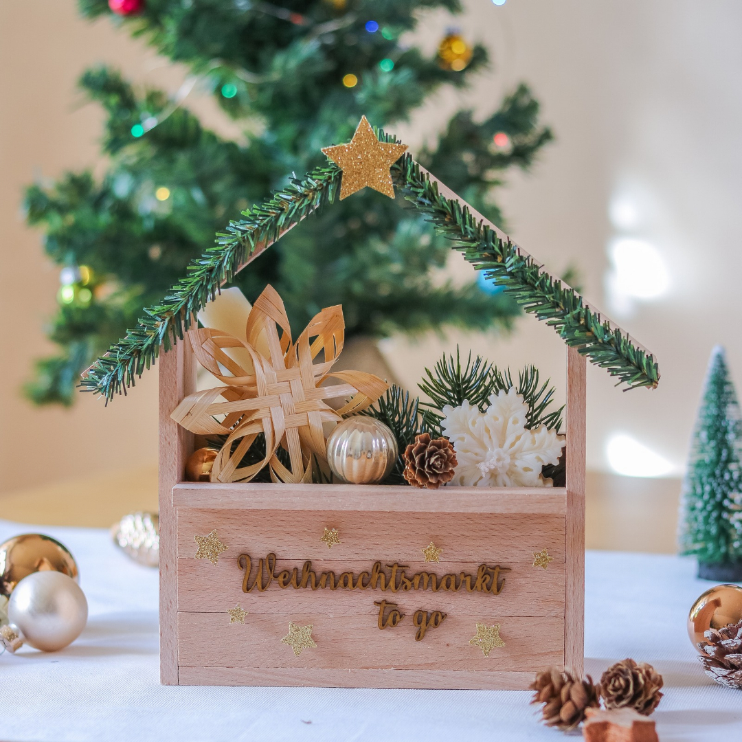 Weihnachtsmarkt to Go - Weihnachtshaus Weihnachtsbude Verpackung Weihnachten zum Verschenken – Bild 2