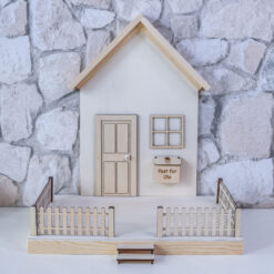 Wichtelhaus Set aus Holz mit Wichtelhaus, Wichteltür und Zubehör - Feentür - Nissedør