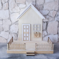 Wichtelhaus Set aus Holz mit Wichtelhaus, Wichteltür und Zubehör - Feentür - Nissedør