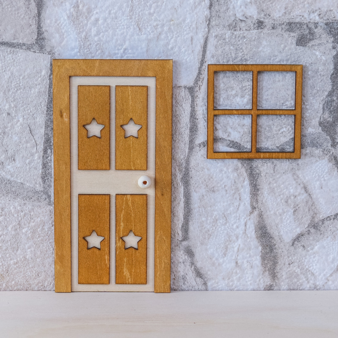 Fenster aus Holz für Wichtel Zubehör Wichtelhaus Wichteltür – Bild 5