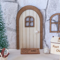 Wichteltür rund aus Holz für Wichtel Zubehör Wichtelhaus Wichteltür